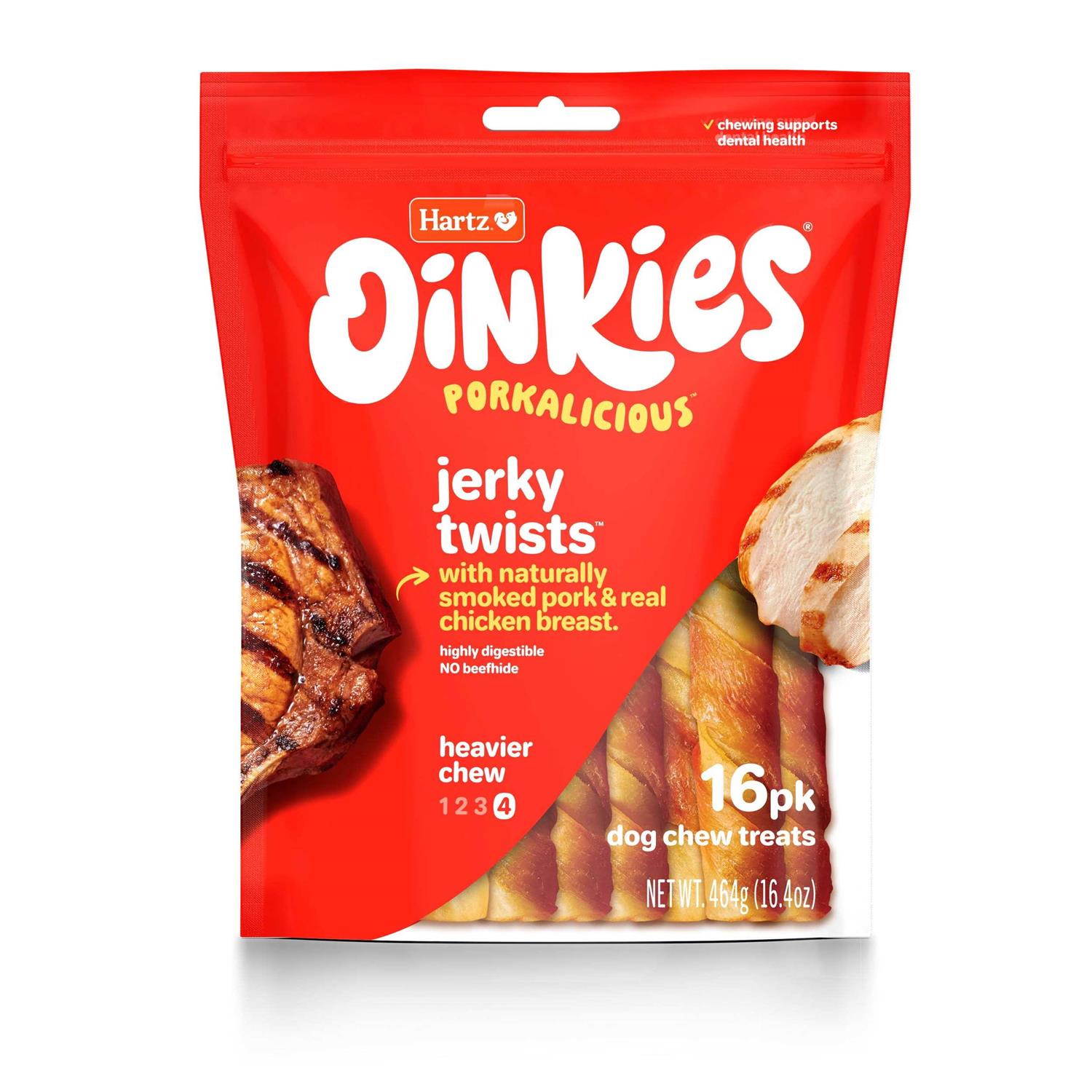 Oinkies Hartz Chicken-Wrapped Dog Treat - Healthber
