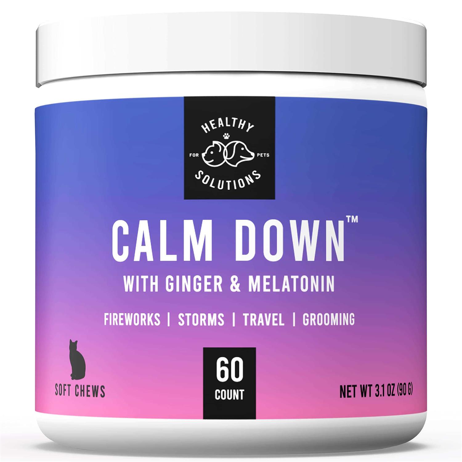 Healthy Solutions for Pets Calming Chews for Cats Cat Calming Treats for Anxiety - Healthber