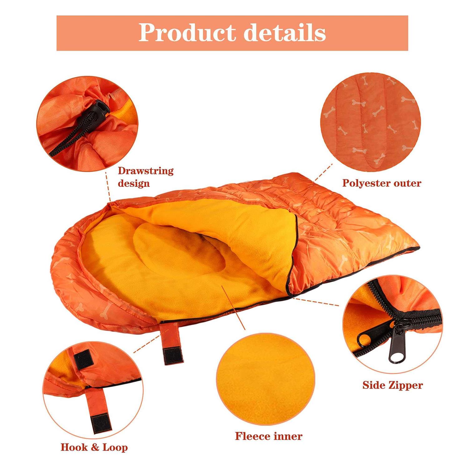 Lifeunion Dog Sleeping Bag with Storage Bag Waterproof Warm Packable Dog Bed for Travel Camping Hiking Backpacking - Healthber