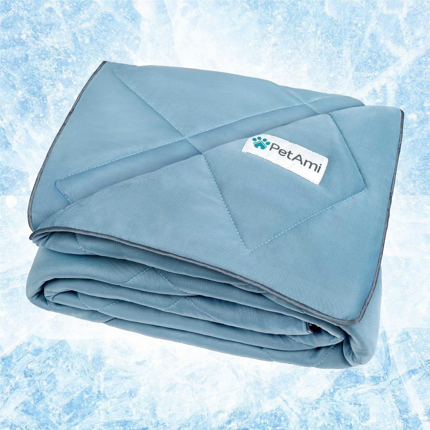 PetAmi Premium Cooling Dog Blanket Lightweight Fluffy Pet Throw Blan - Healthber