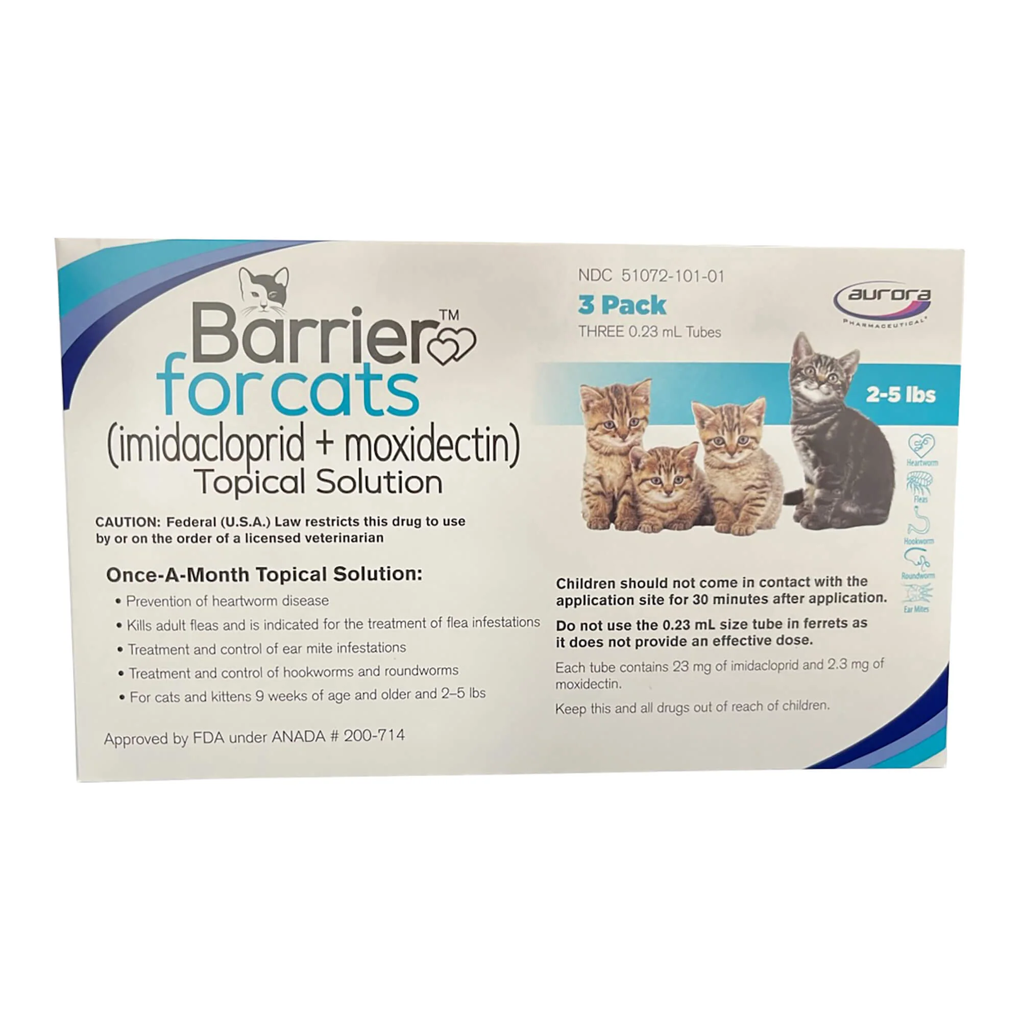 Barrier (imidacloprid + moxidectin) Once-a-month Topical Solution for Cats - Healthber