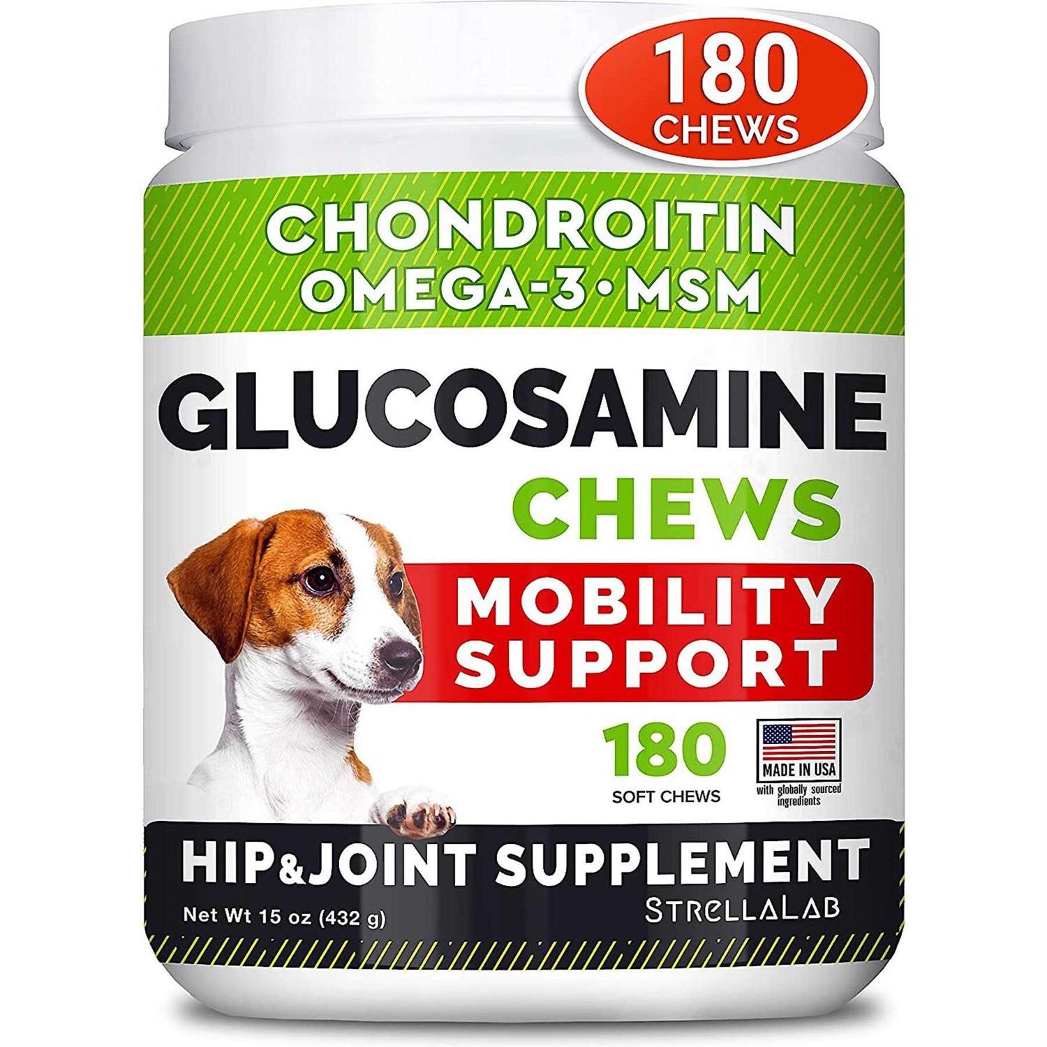 Strellalab Glucosamine Chews, For Dogs Cats - Healthber