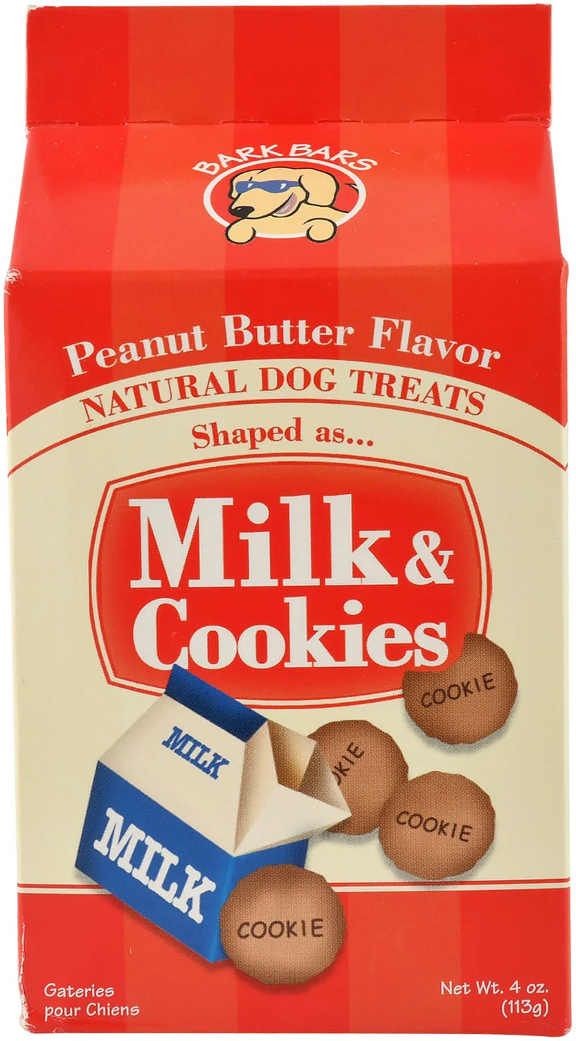 Bark Bars Milk & Cookies Natural Dog Treats, 4 oz - Healthber