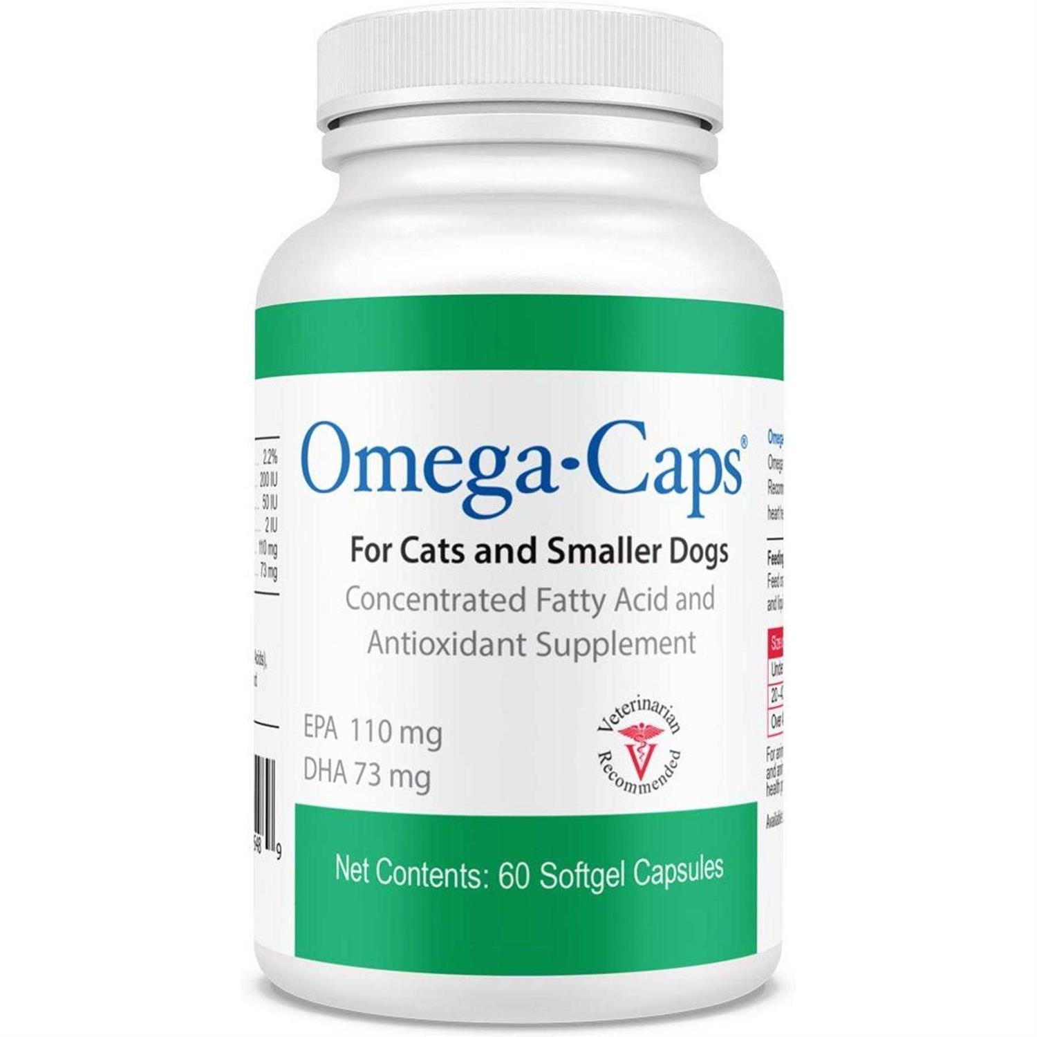 Omega-Caps Softgel Capsules for Cats & Small Dogs - Healthber
