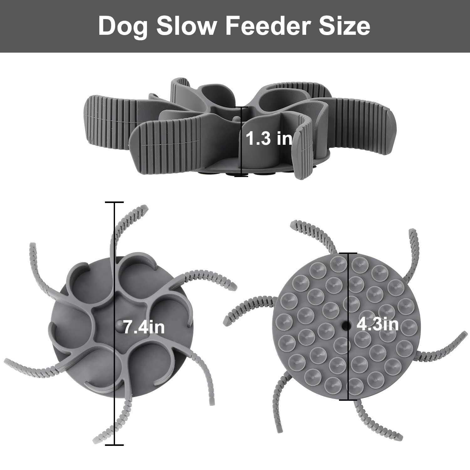 Anipaw Dog Slow Feeder Dog Bowls Silicone Spiral Dog Food Bowls Feeder Insert to Slow Down Eating for Large Medium Small Breed Dogs Perfect - Healthber