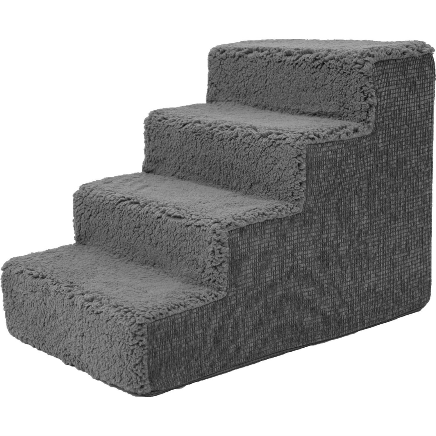 Precious Tails High Density Foam Sherpa Top Steps - Healthber