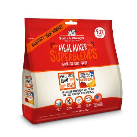 Stella & Chewy’s Freeze Dried Grass Fed Beef Meal Mixer SuperBlends Dog Food - Healthber