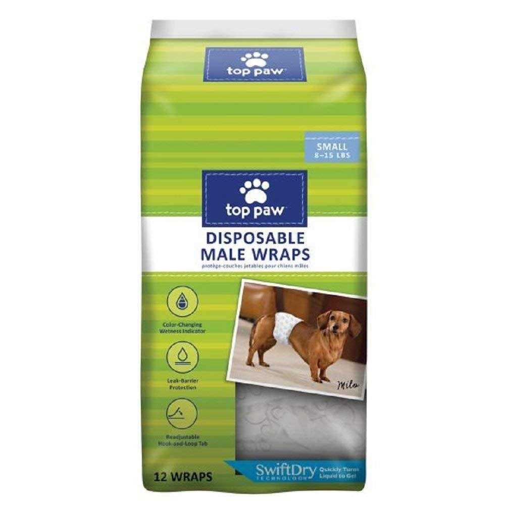 Top Paw Disposable Male Wrap Dog Diapers - Healthber
