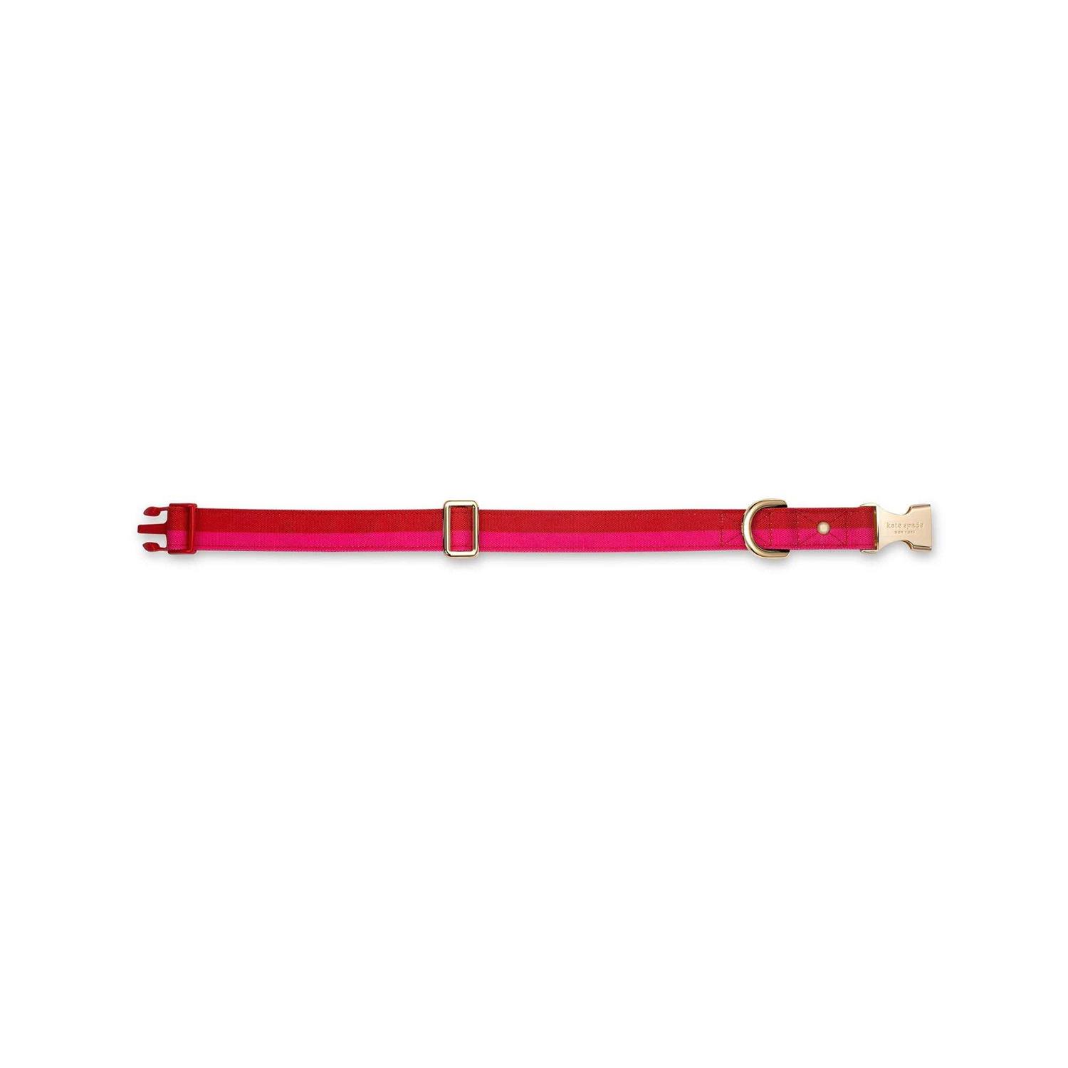 Kate Spade New York Red/Pink Colorblock Dog Collar - Healthber
