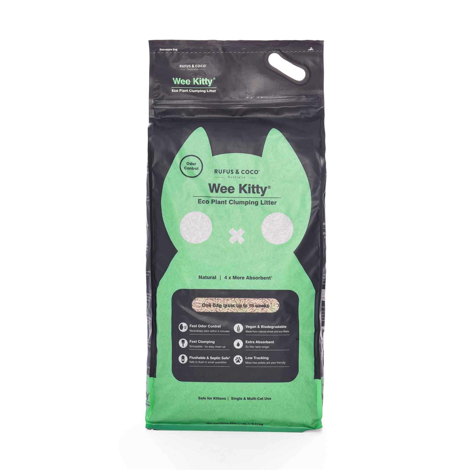 Rufus & Coco Wee Kitty Eco Plant Clumping Cat Litter - Healthber