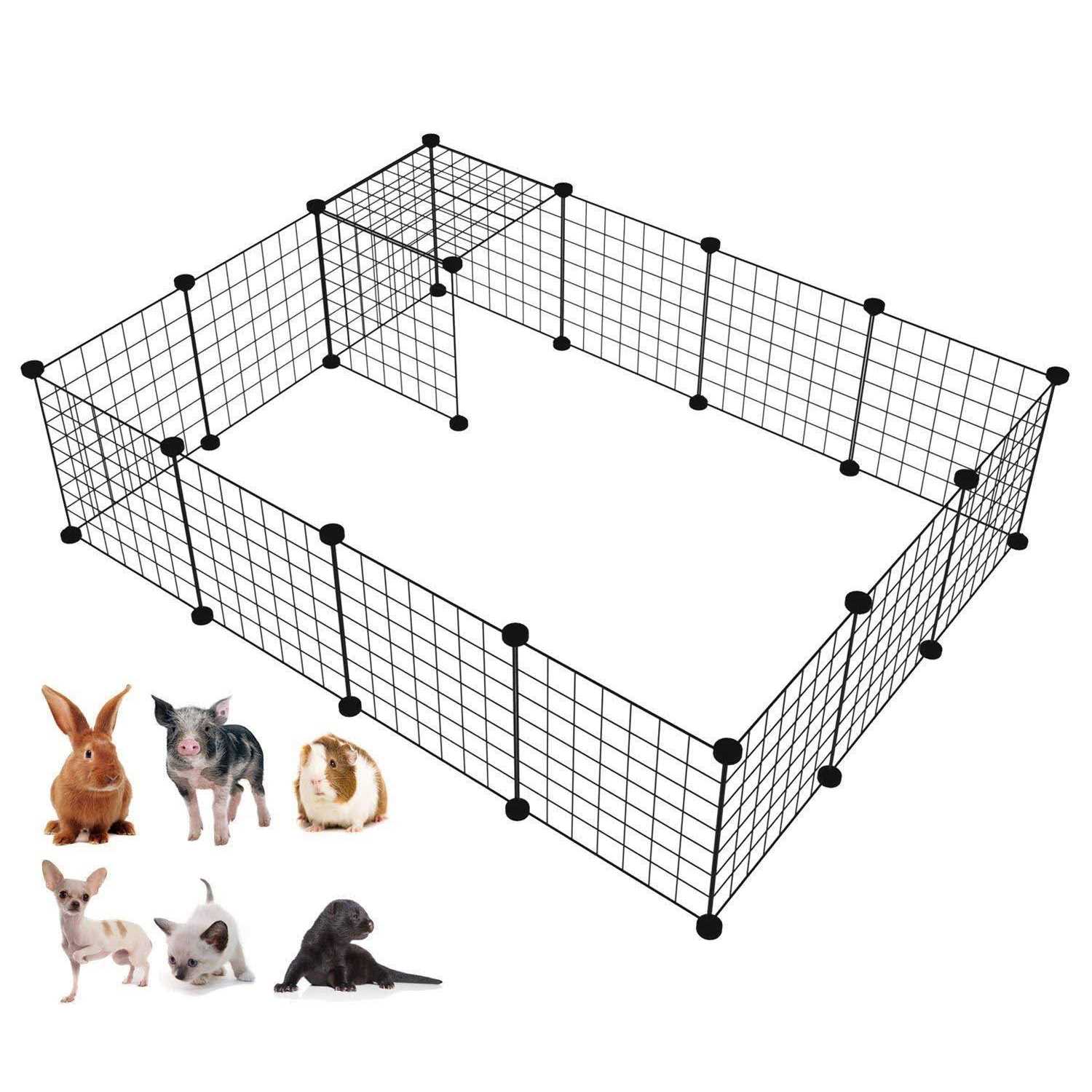 LANGXUN DIY Small Animal Pet Playpen Rabbit guinea Pig cages - Healthber