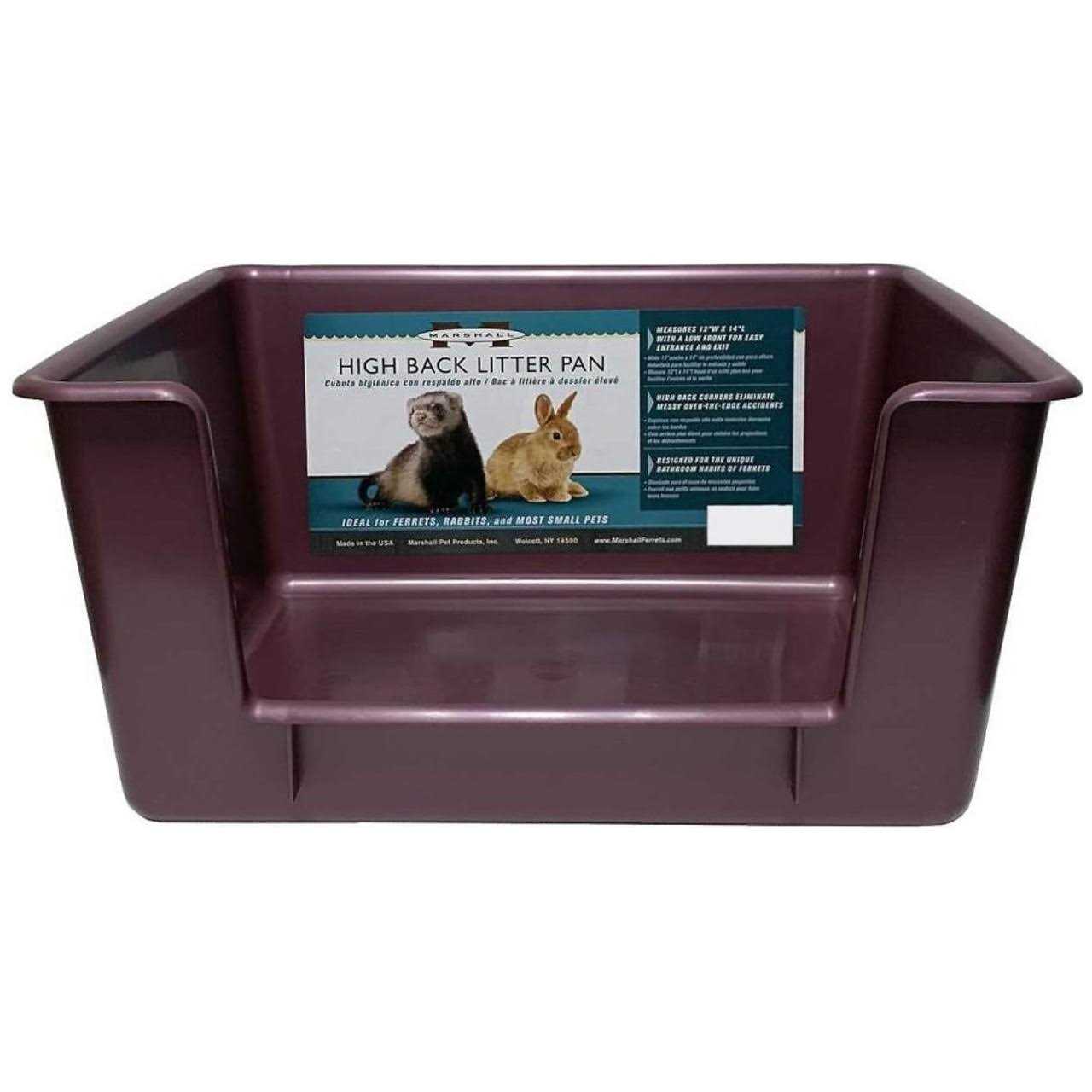 Marshall Ferret High Back Litter Pan - Healthber
