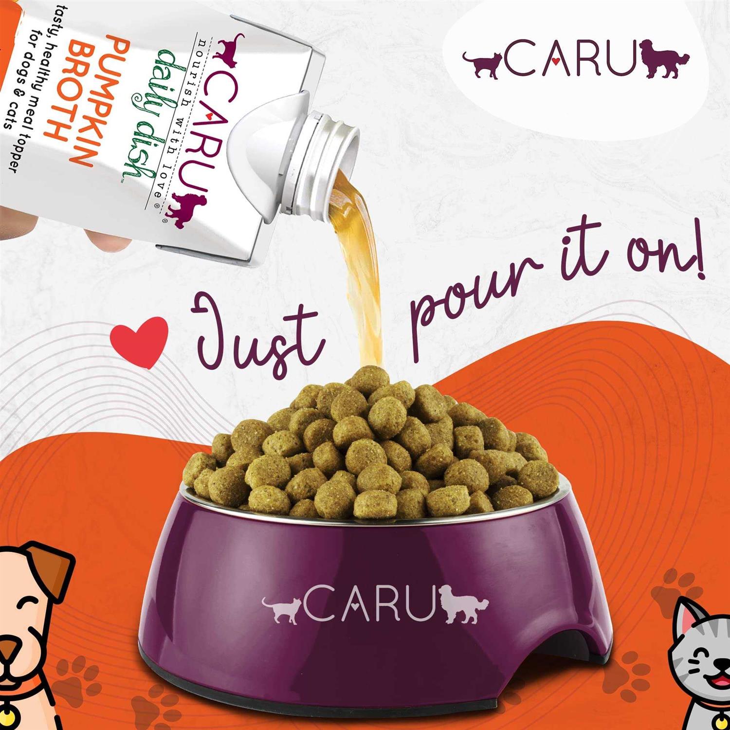 Caru Daily Dish Pumpkin Broth Meal Topper for Cats & Dogs - Healthber