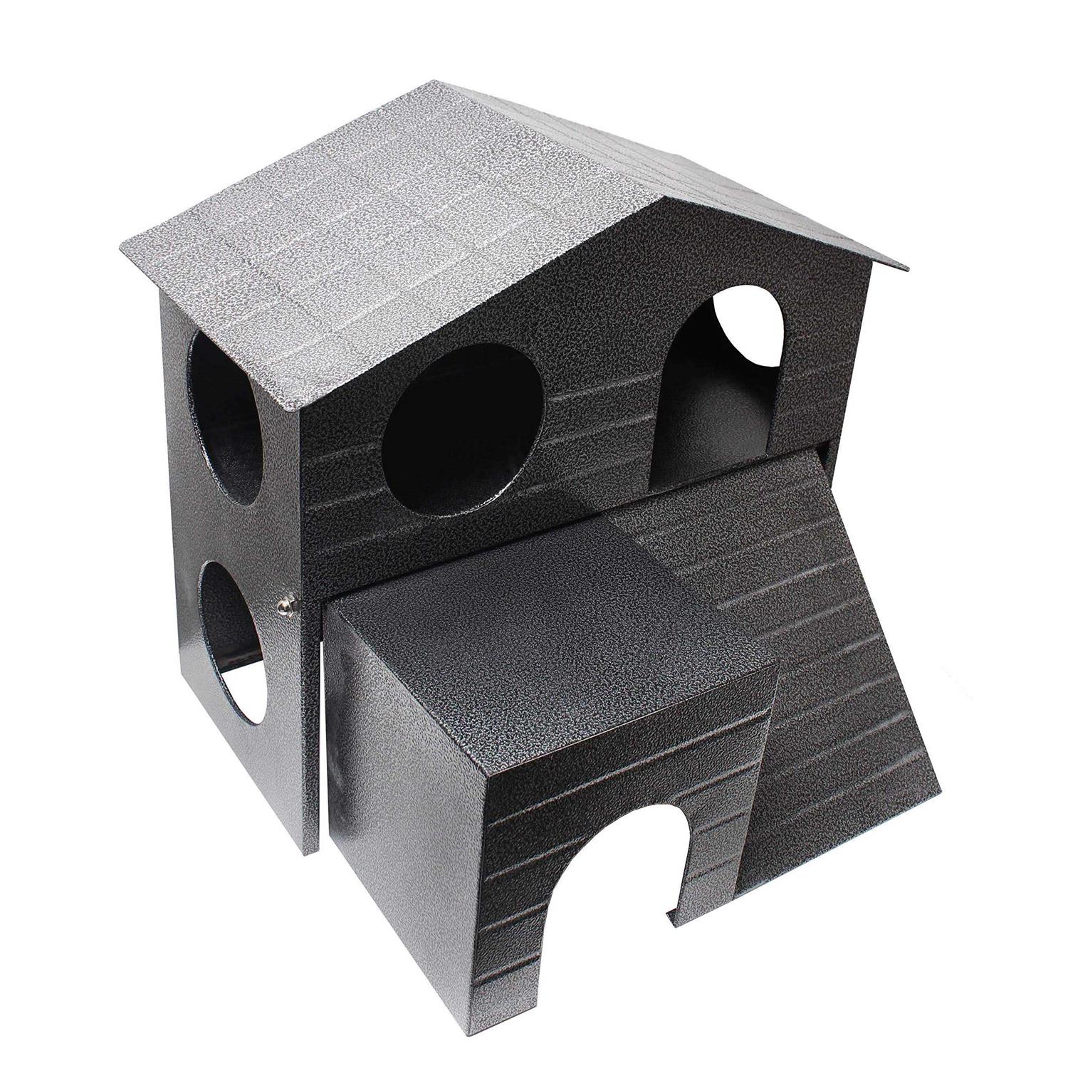 Felix & Fido SafeHaven XL All Metal Small Animal Hideaway Hut. Solid Safe Construction. All Smooth Edges. ChewProof. Foldable Design. Guaranteed - Healthber