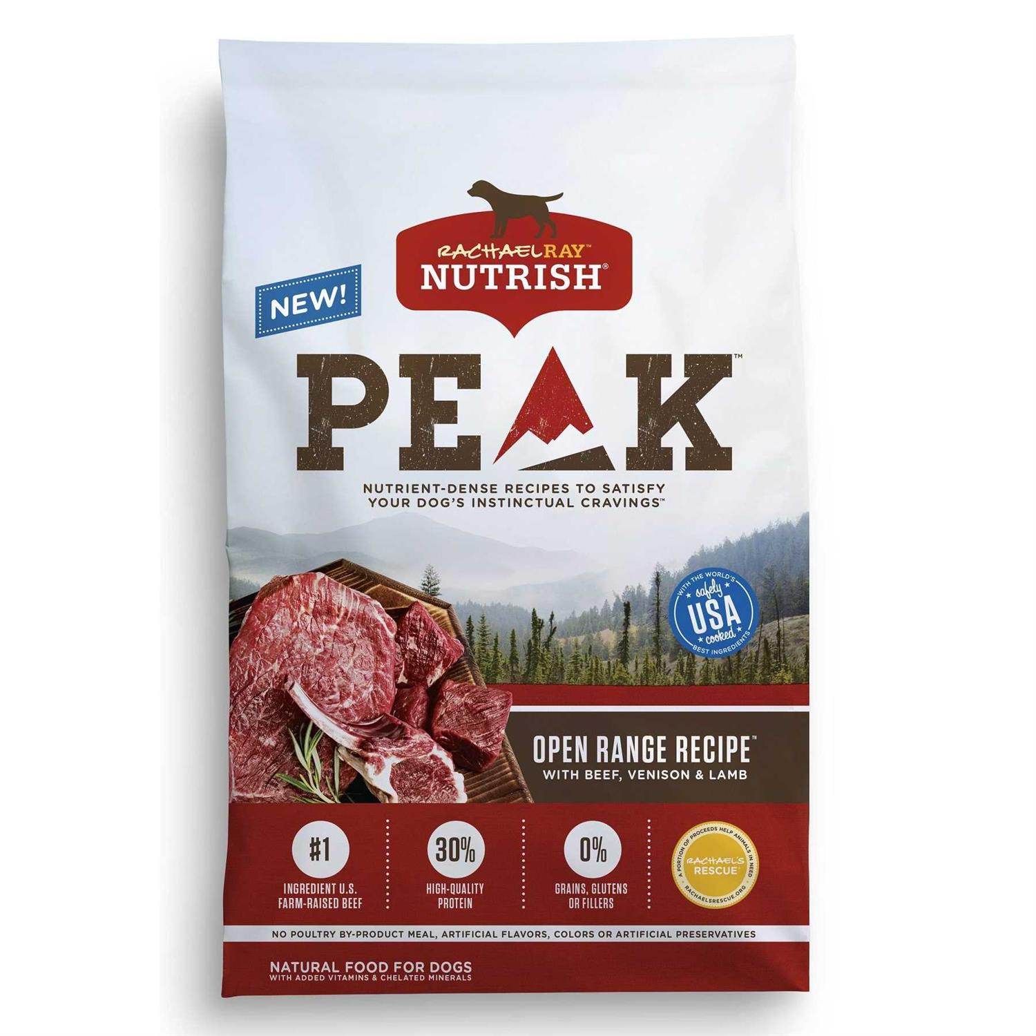 Rachael Ray Nutrish Peak Natural Dry Dog Food Open Prairie Recipe with Beef - Healthber