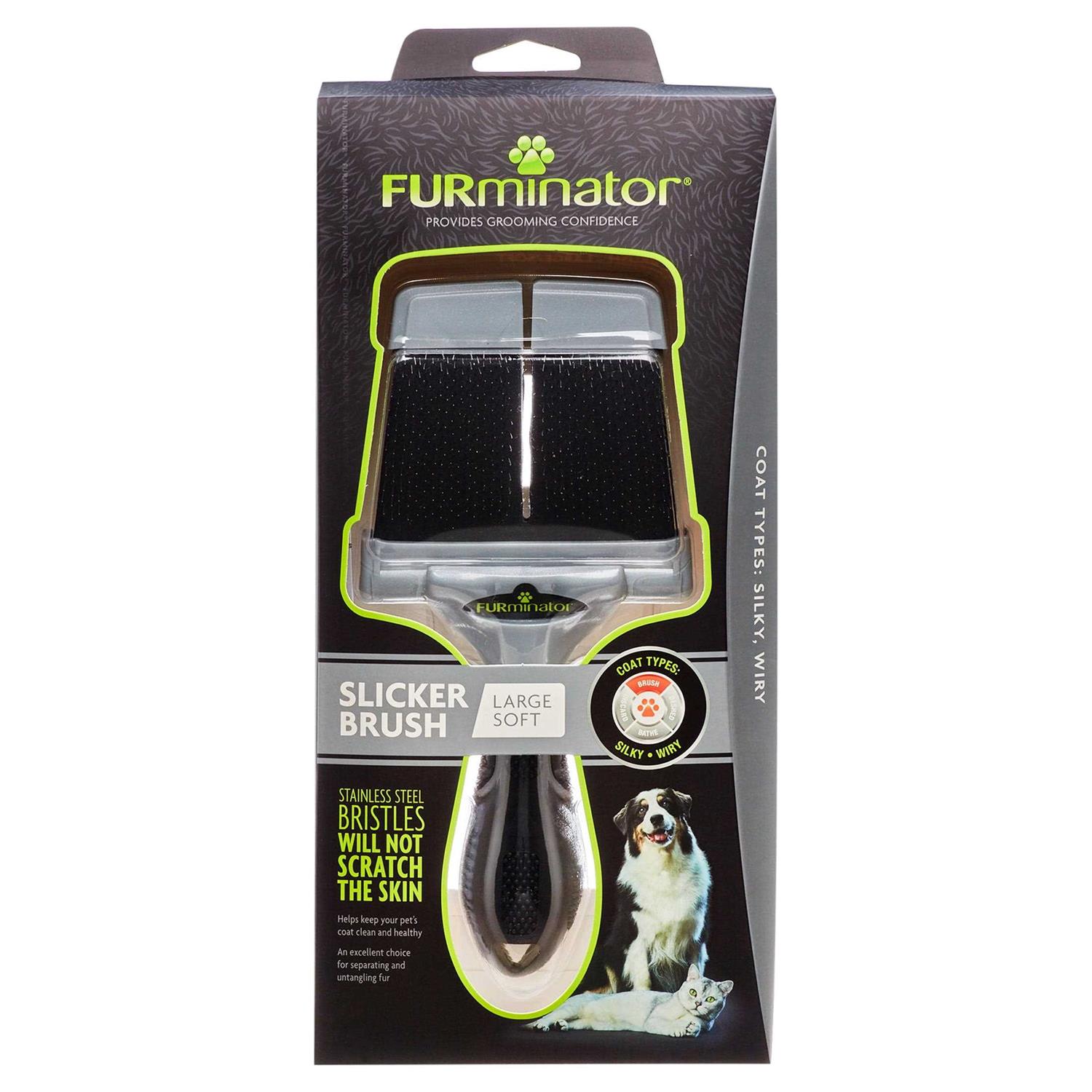FURminator Large Soft Slicker Brush - Healthber