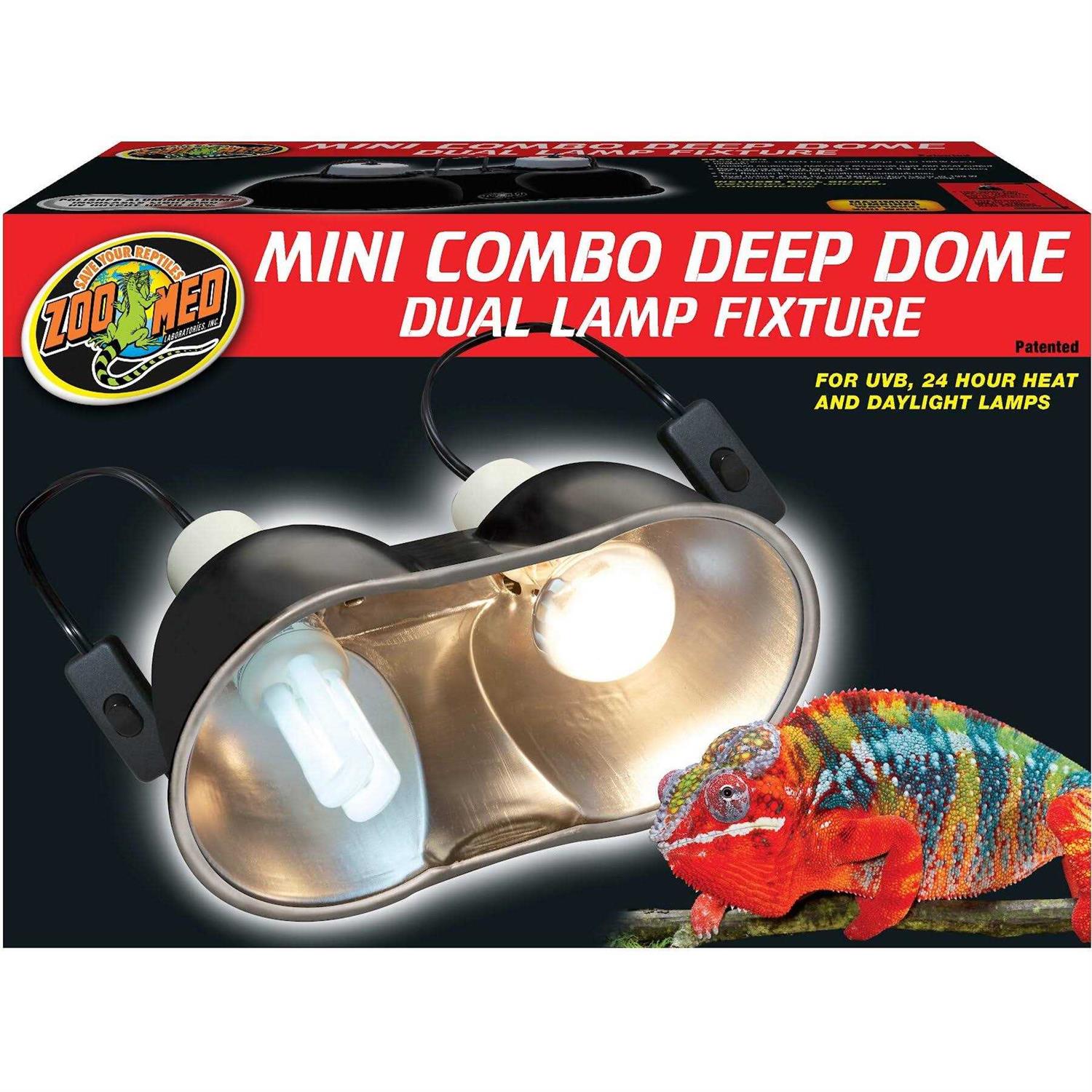 Zoo Med Mini Combo Deep Dome Lamp Fixture - Healthber