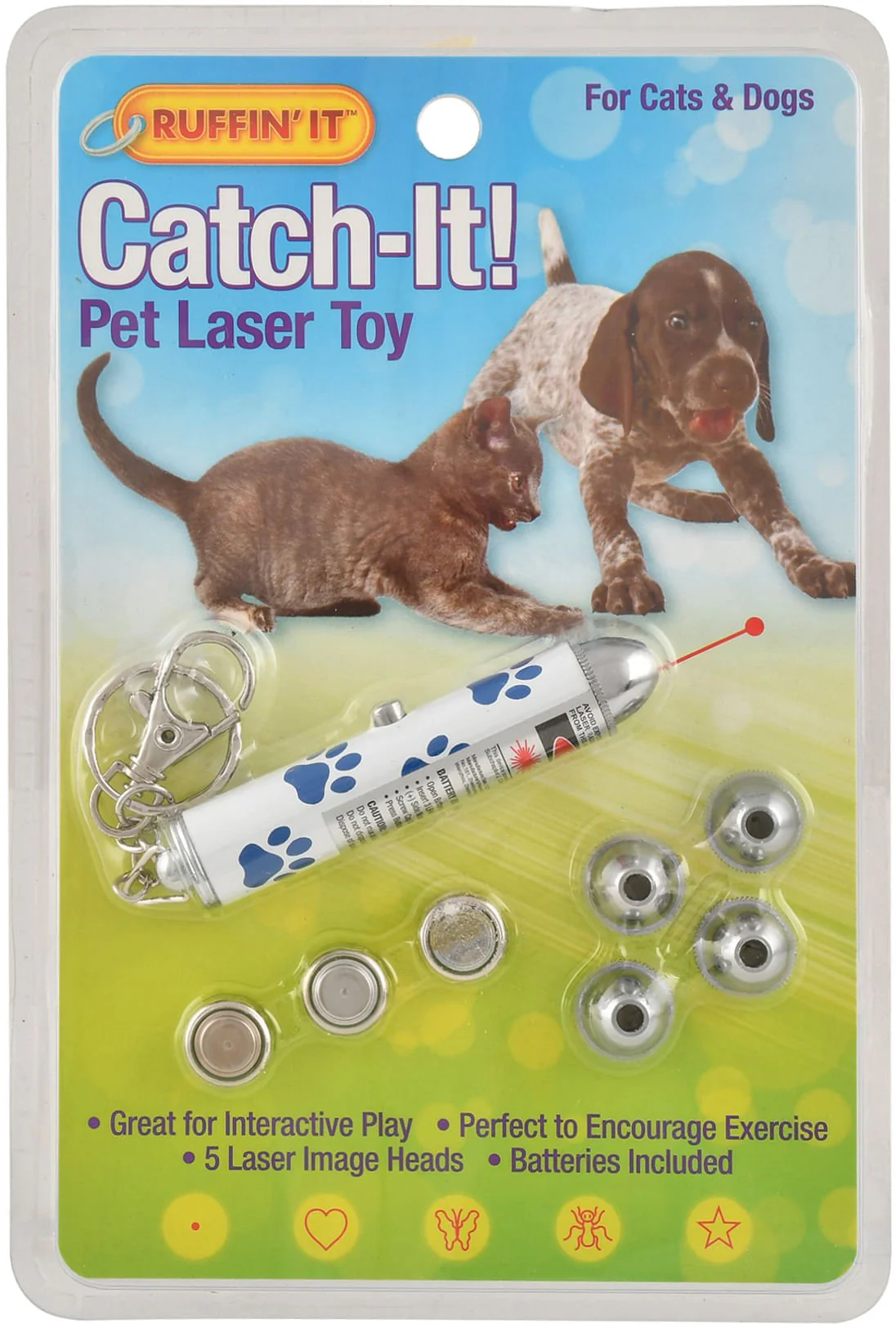 Ruffin' It Catch-It! 5-way Pet Laser Toy - Healthber
