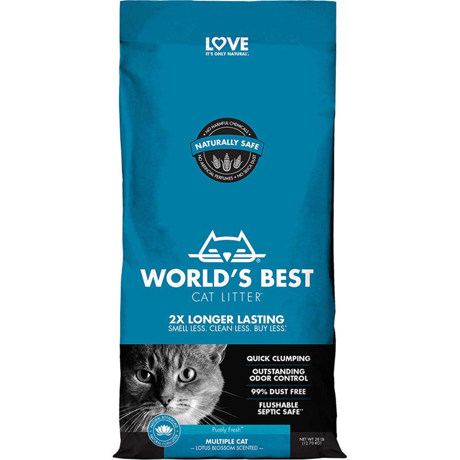 World’s Best Cat Litter Multiple Cat Lotus Blossom Scented - Healthber