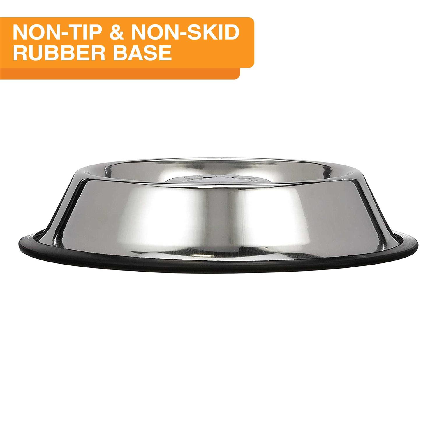 Neater Pet Brands Stainless Steel Slow Feed Bowl Non-Tip & Non-Skid - Healthber