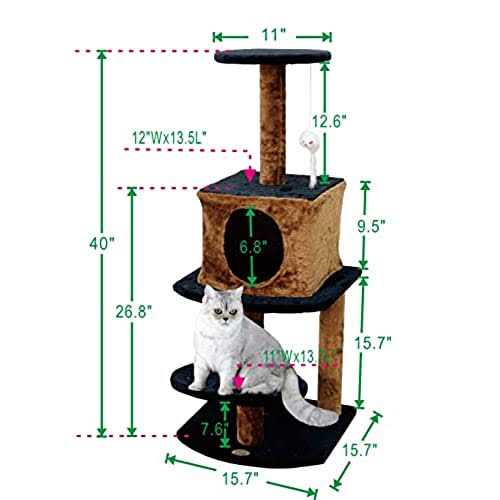 Go Pet Club 40 in. Kitten Cat Tree - Healthber