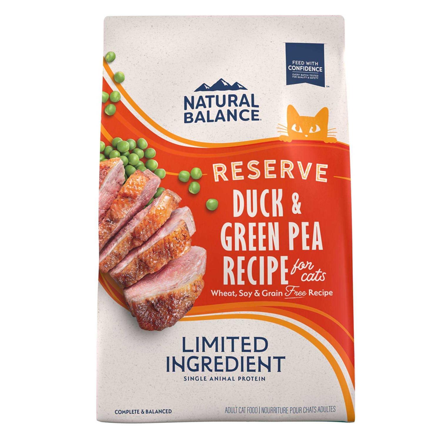 Natural Balance Limited Ingredient Reserve Duck & Green Pea Recipe Grain-Free Dry Cat Food - Healthber