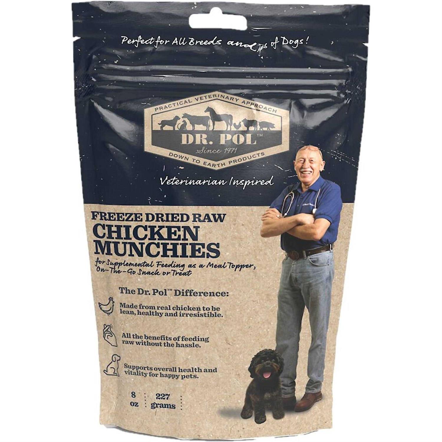 Dr. Pol Chicken Munchies Grain-Free Freeze-Dried Raw Dog Treats - Healthber