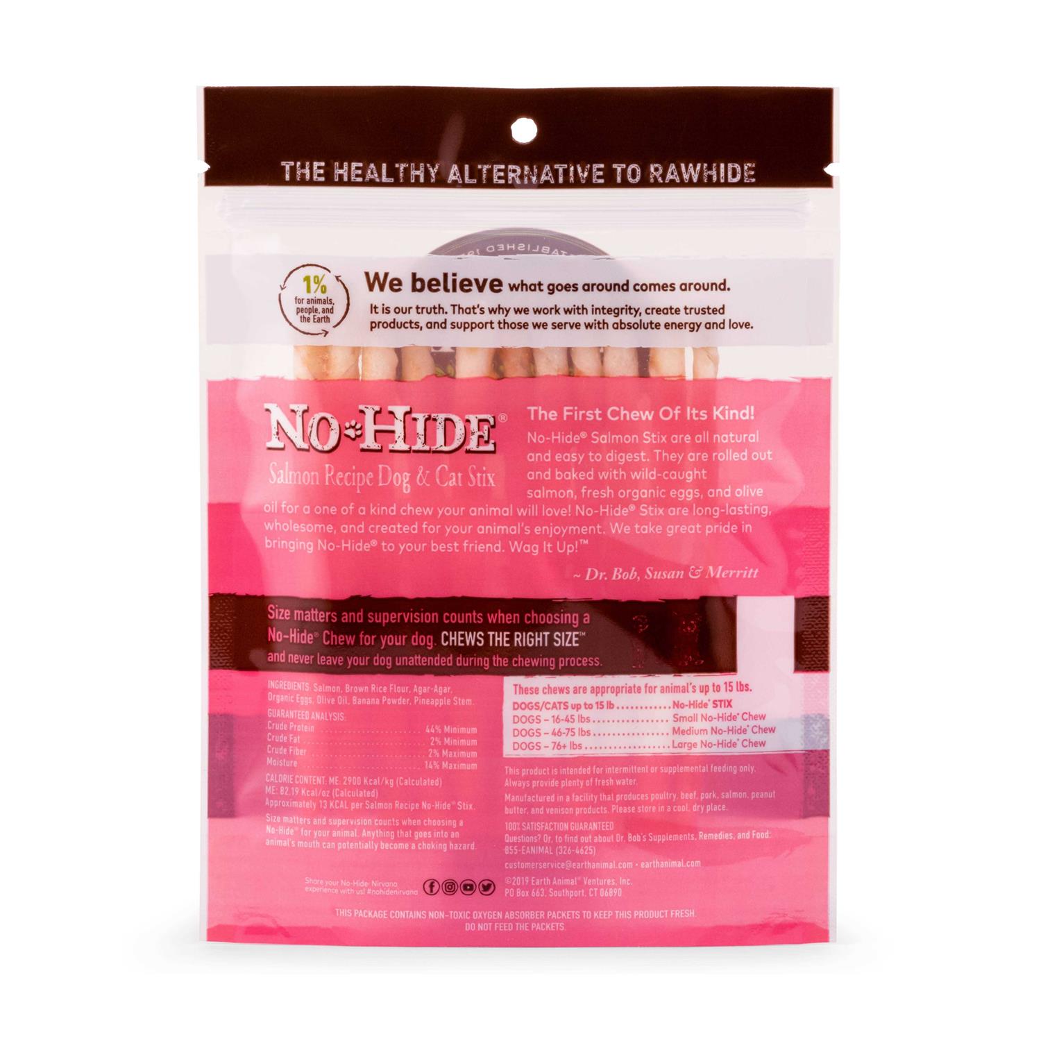 Earth Animal No Hide Salmon Stix - Healthber