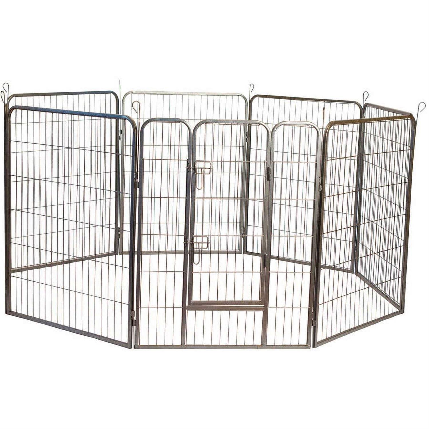 Iconic Pet Heavy Duty Metal Tube Pen Pet Dog Exercise & Training Playpen - Healthber