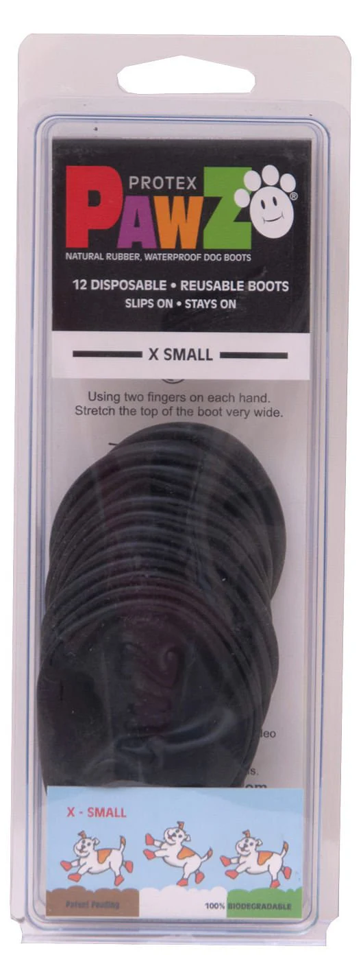PawZ Dog Boots, Black, 12 pk - Healthber