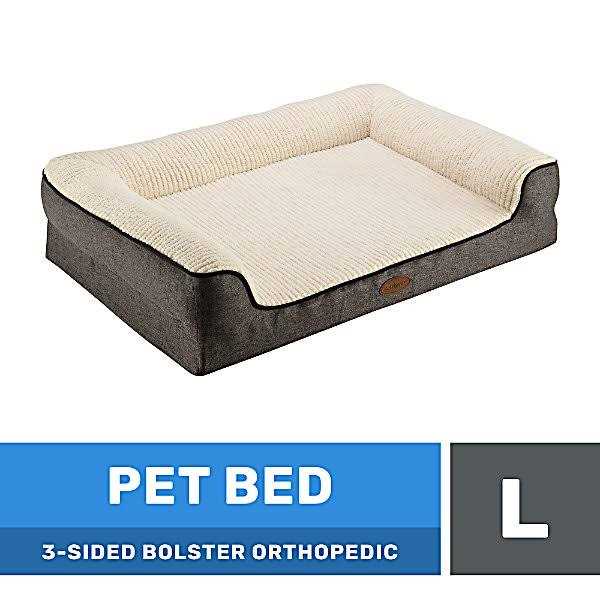 Retriever 3-Sided Bolster Orthopedic Pet Bed - Healthber