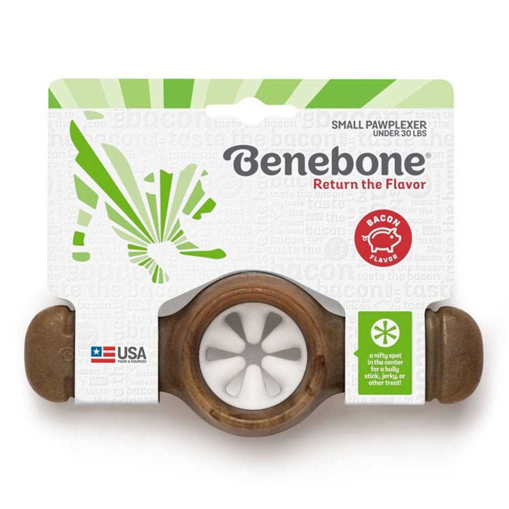 Benebone Bacon Pawplexer Dog Chew Toy - Healthber