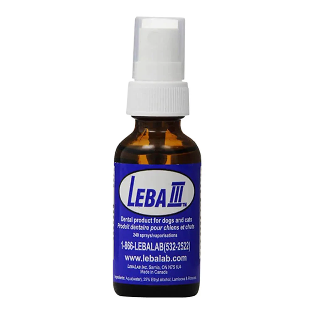 Leba III Pet Dental Spray for Tartar Control, 1 oz - Healthber