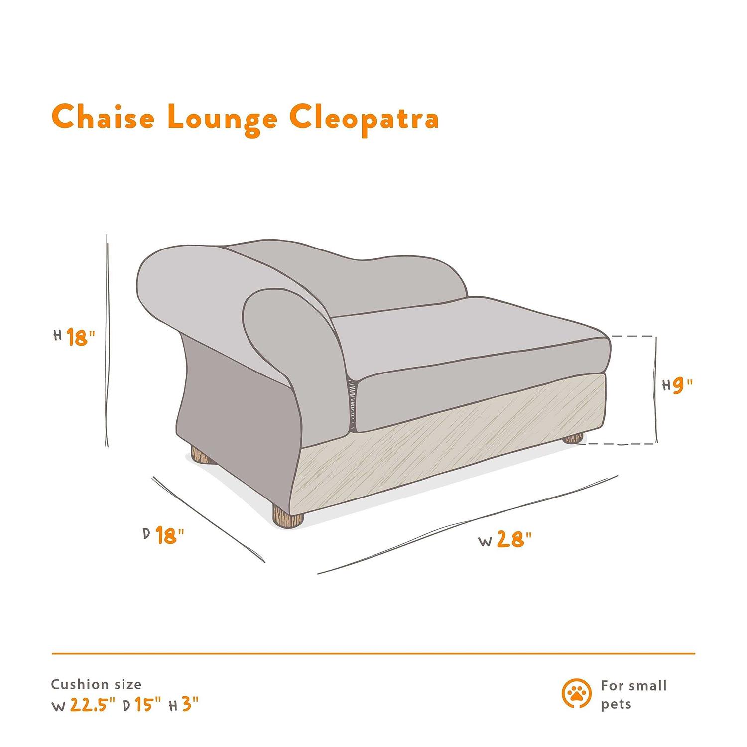 Moots Cleopatra Chaise Lounge Pet Bed - Healthber