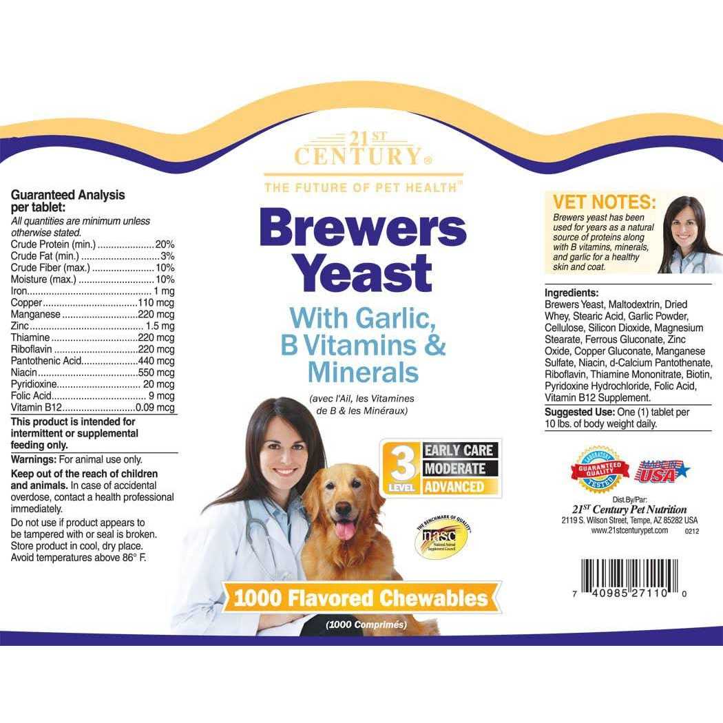 Essential Pet Products Brewers Yeast Chewable Tablets with Garlic - Healthber