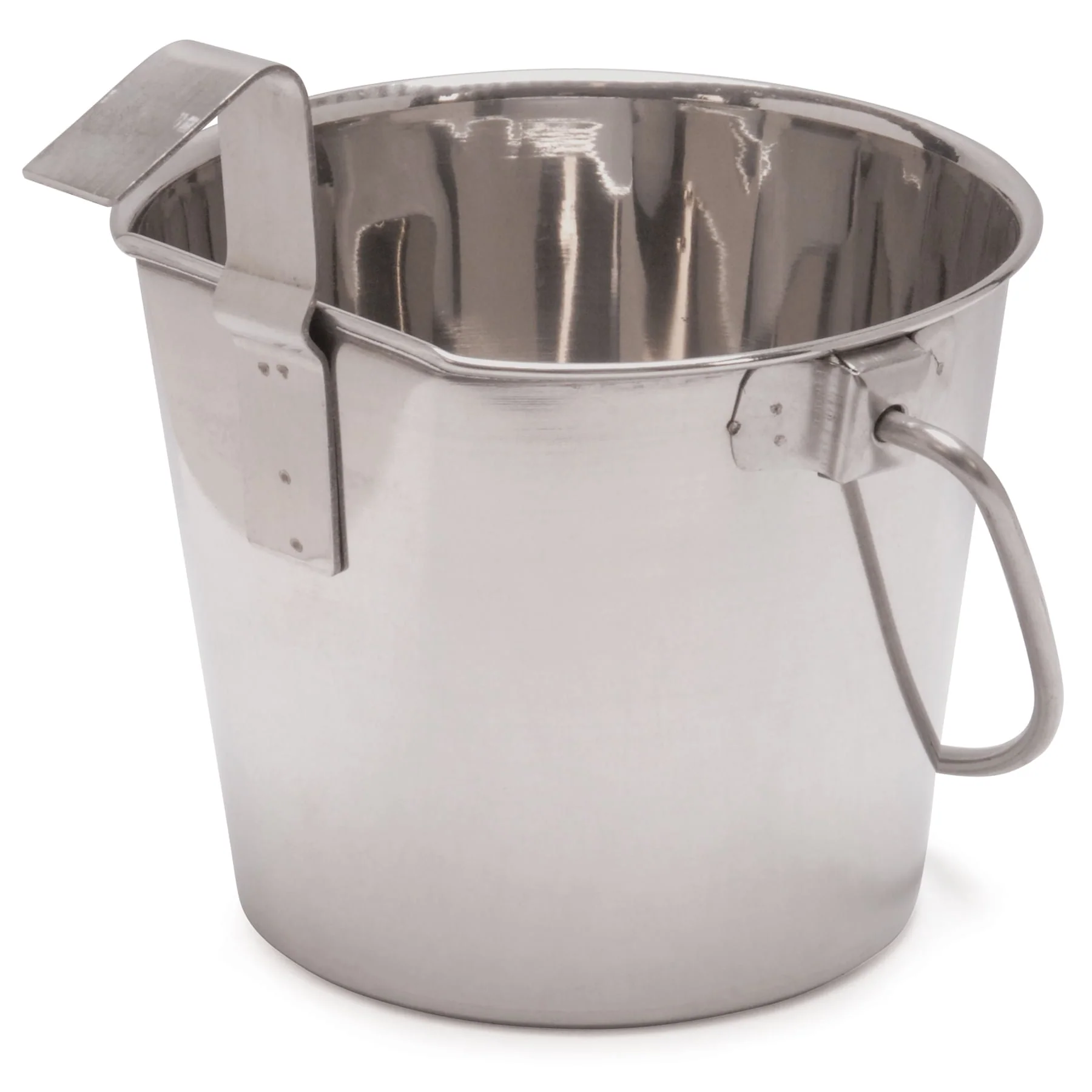 Flat-Sided Stainless Steel Pails with Hook & Handle - Healthber