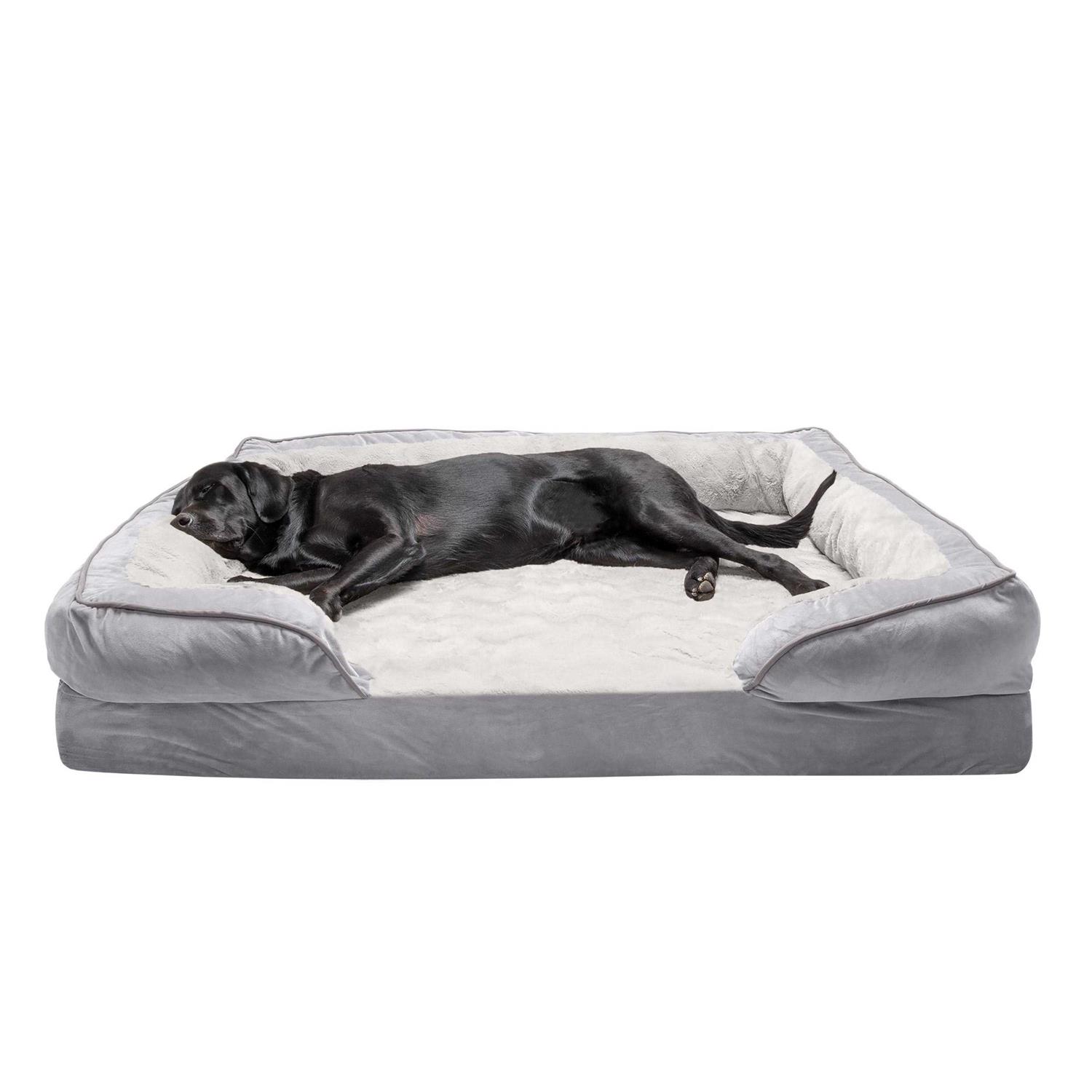 FurHaven Sofa Dog Bed Velvet Waves Perfect Comfort - Healthber