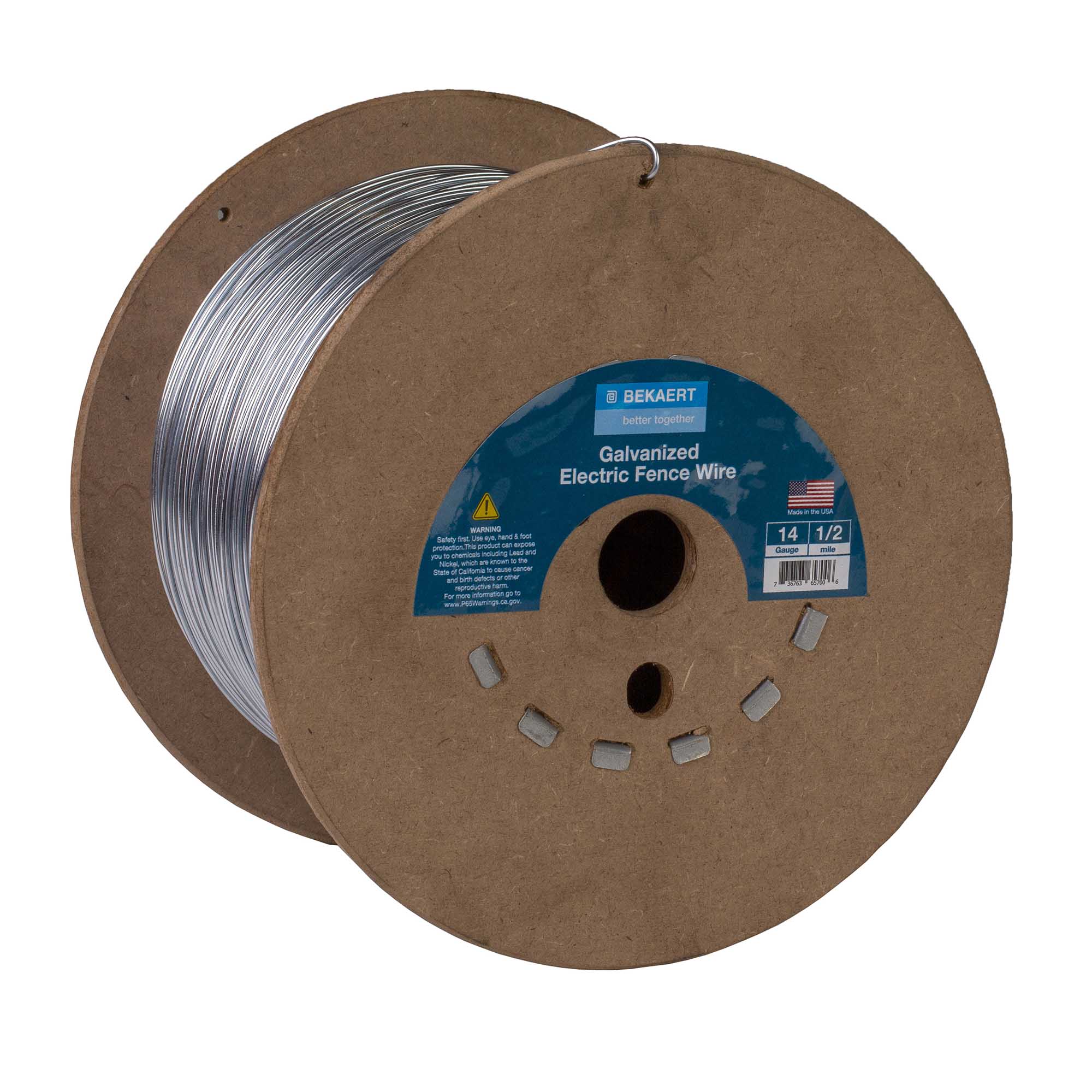 Bekaert 14 gauge Galvanized Electric Fence Wire, 2640 Feet - Healthber