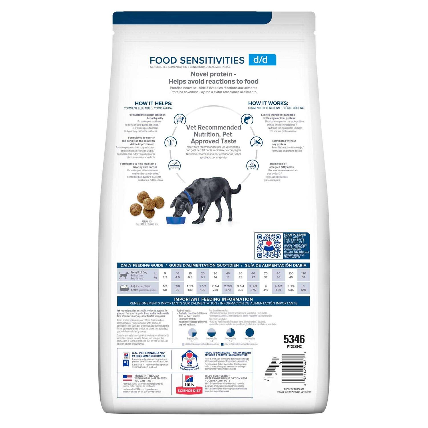Hill’s Prescription Diet d/d Food Sensitivities Potato & Salmon Formula Dry Dog Food - Healthber