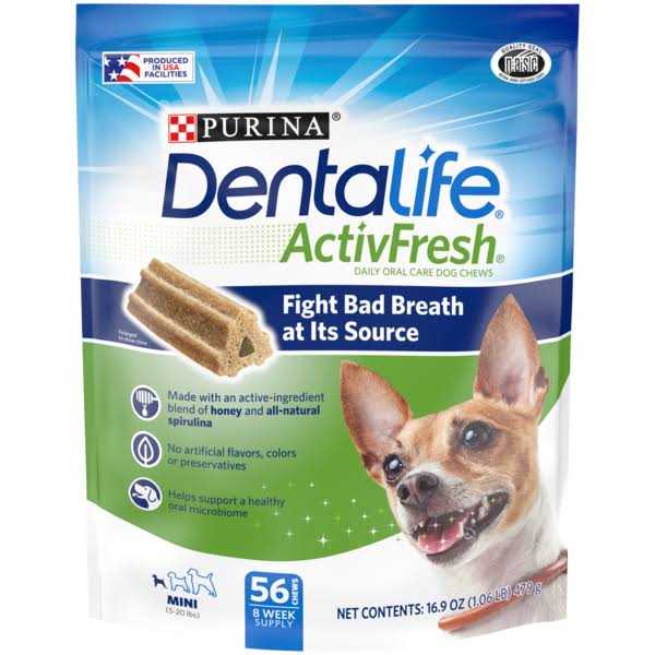 DentaLife Purina ActivFresh Daily Oral Care Mini Dog Chews - Healthber