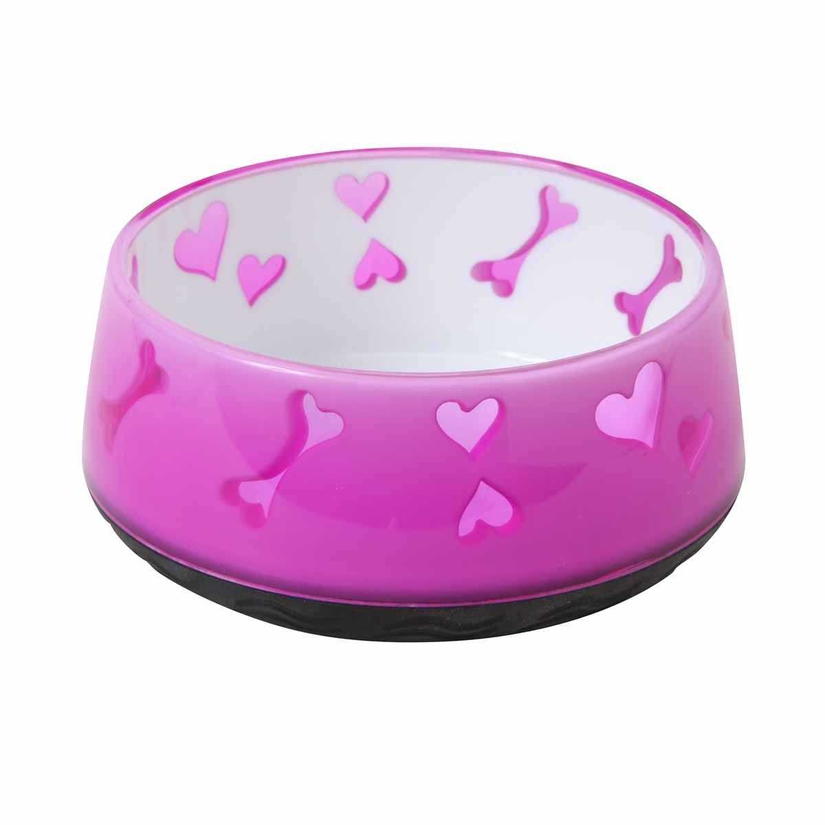 Dogit Dog Food and Water Bowl, BPA-Free Dog Dish, Non-Skid Dog Bowl, Pink, 90411, Size: 10.1 oz - Healthber
