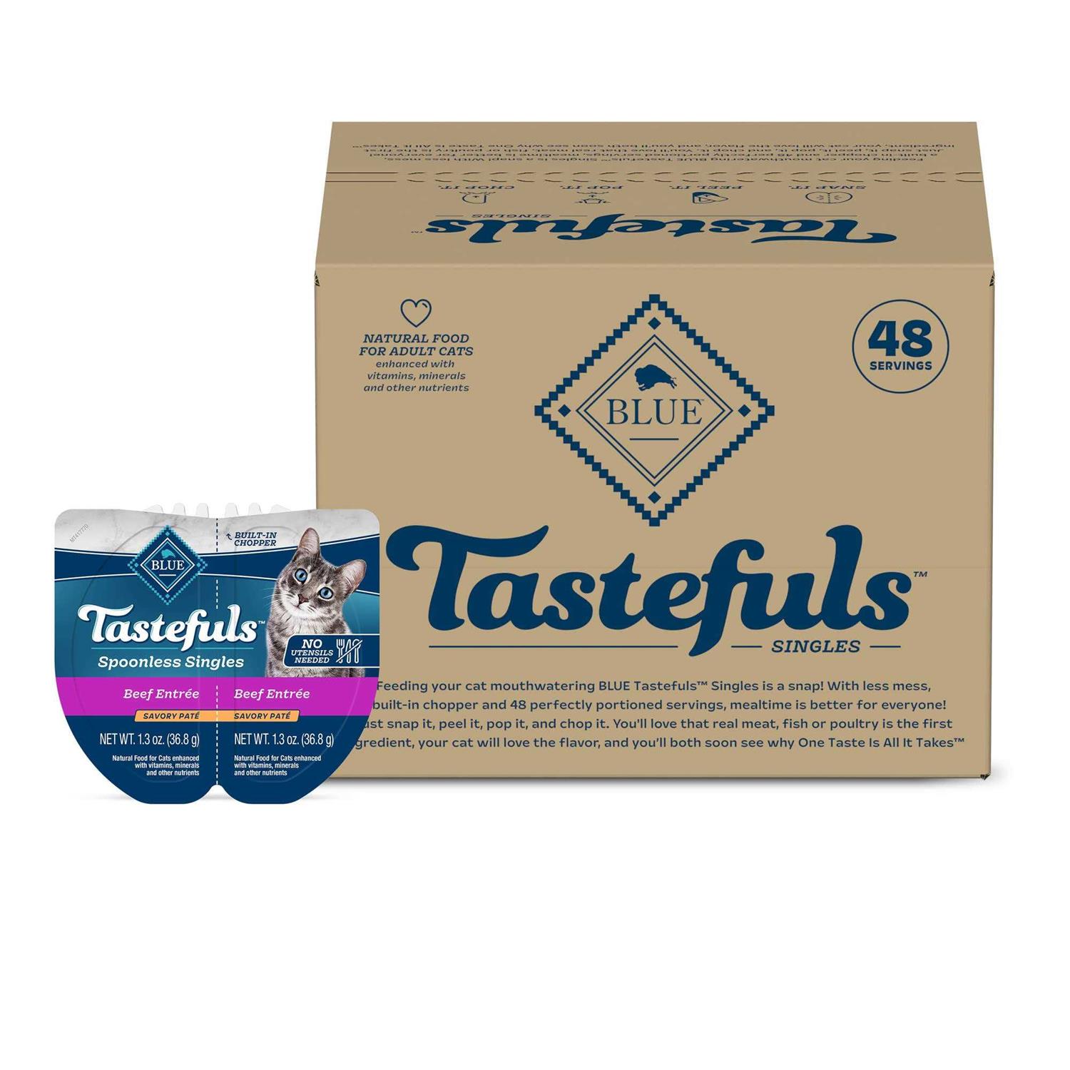 Blue Buffalo Tastefuls Spoonless Singles Adult Pate Wet Cat Food - Healthber