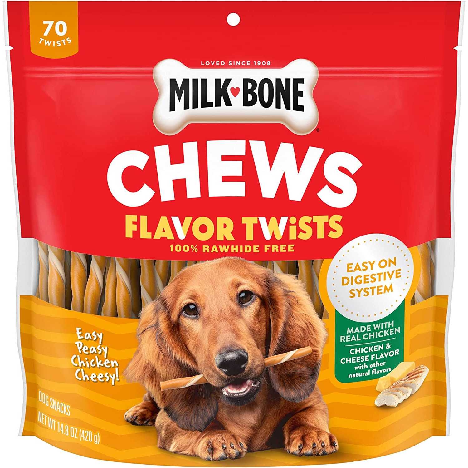 Milk-Bone Easy Peasy Chicken Cheesy Flavor Twists - Healthber