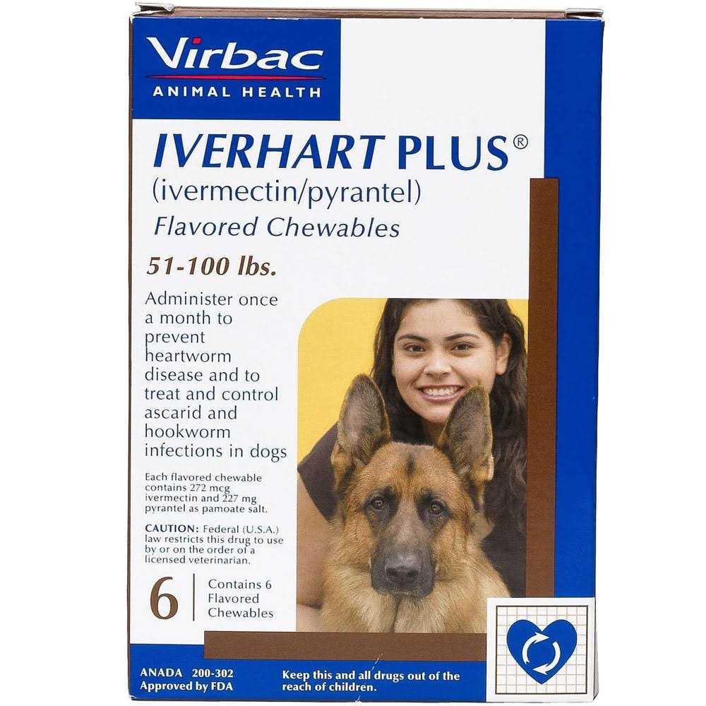 Iverhart Plus Flavored Chewables for Dogs 51-100 lbs - Healthber