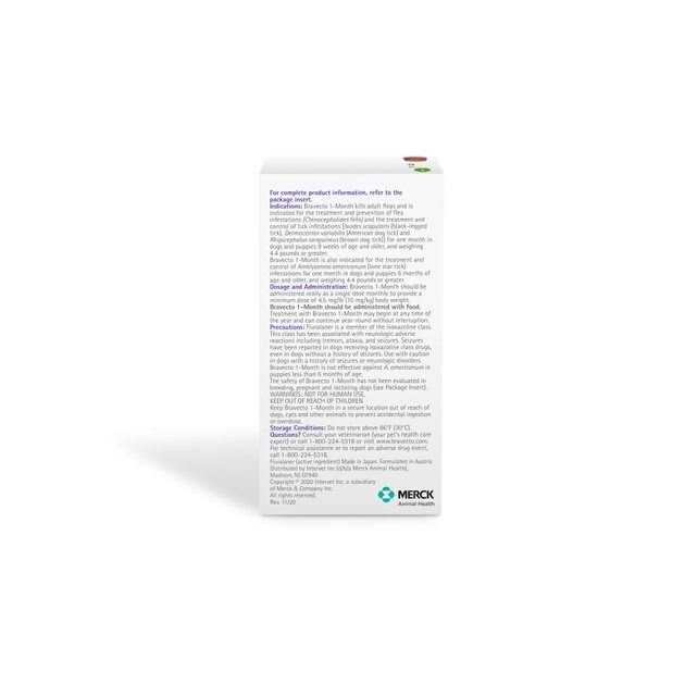 Bravecto 1-Month Chews for Dogs 22-44 lbs - Healthber