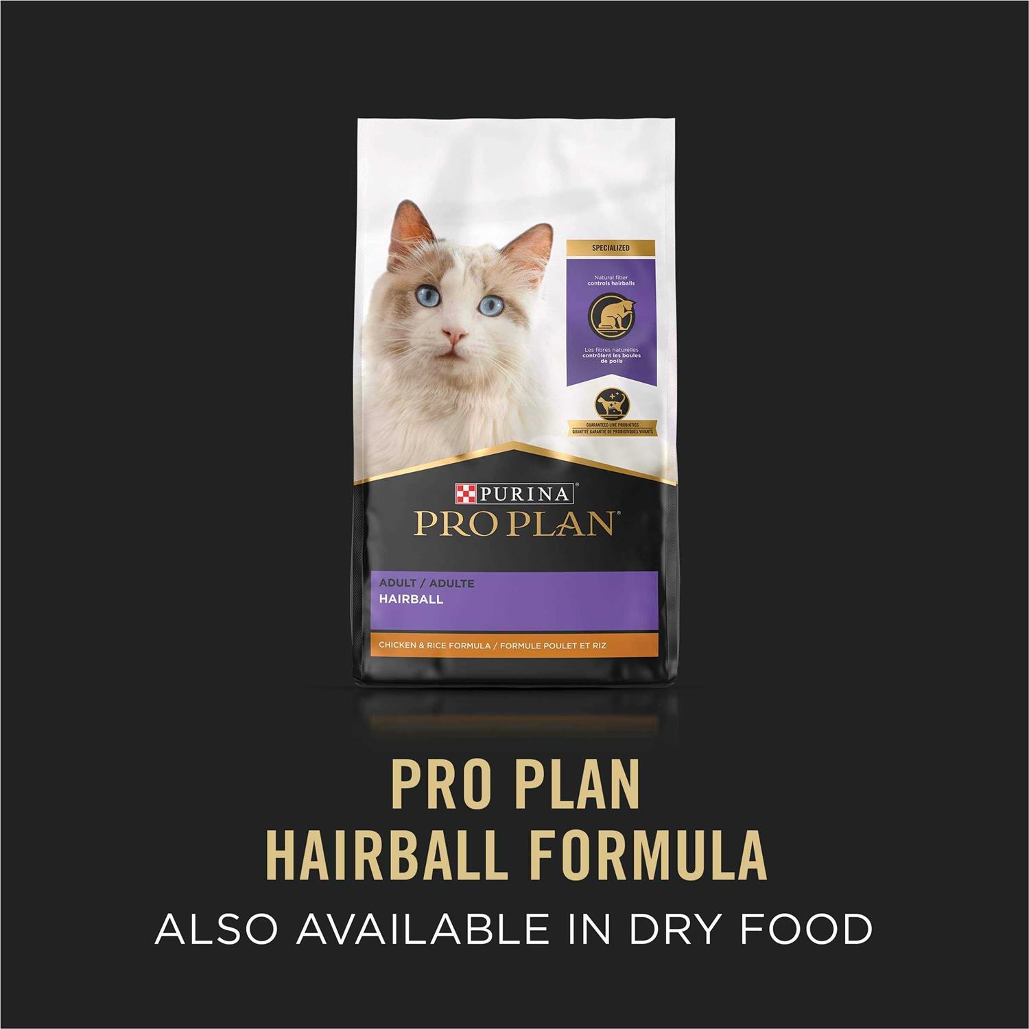 Purina Pro Plan Hairball Control Cat Food Wet Pate - Healthber