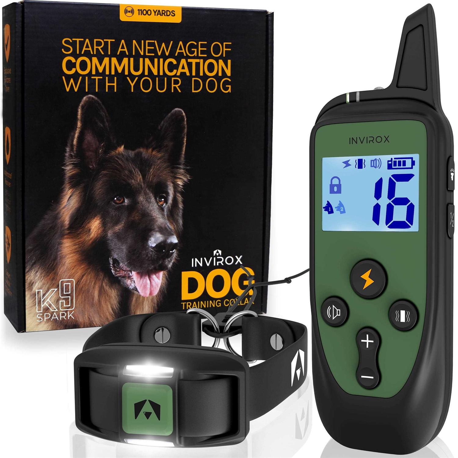 INVIROX Dog Shock Collar for Large Dog 124 Levels Dog Training Collar - Healthber