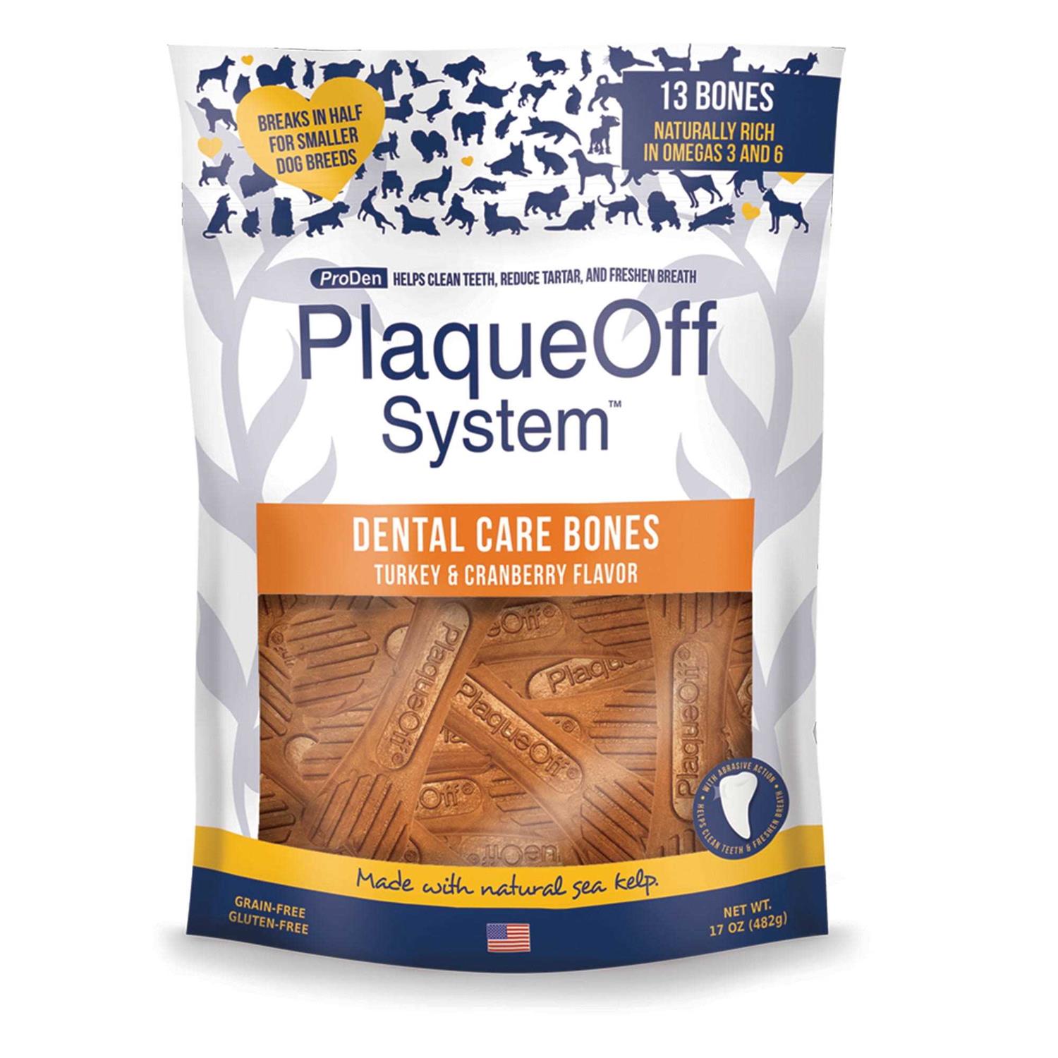 ProDen PlaqueOff Dental Turkey & Cranberry Dog Bones - Healthber