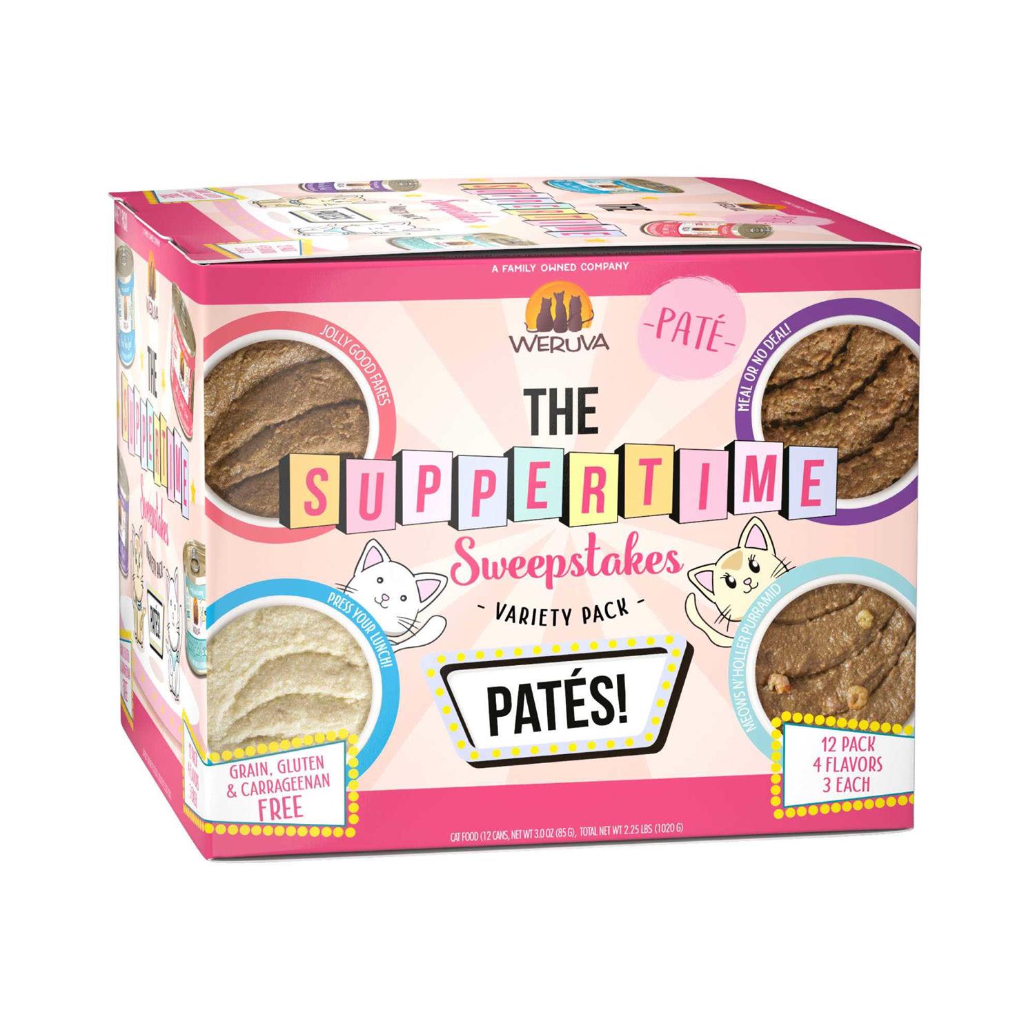 Weruva Suppertime Sweepstakes Pate Variety Pack Canned Cat Food - Healthber