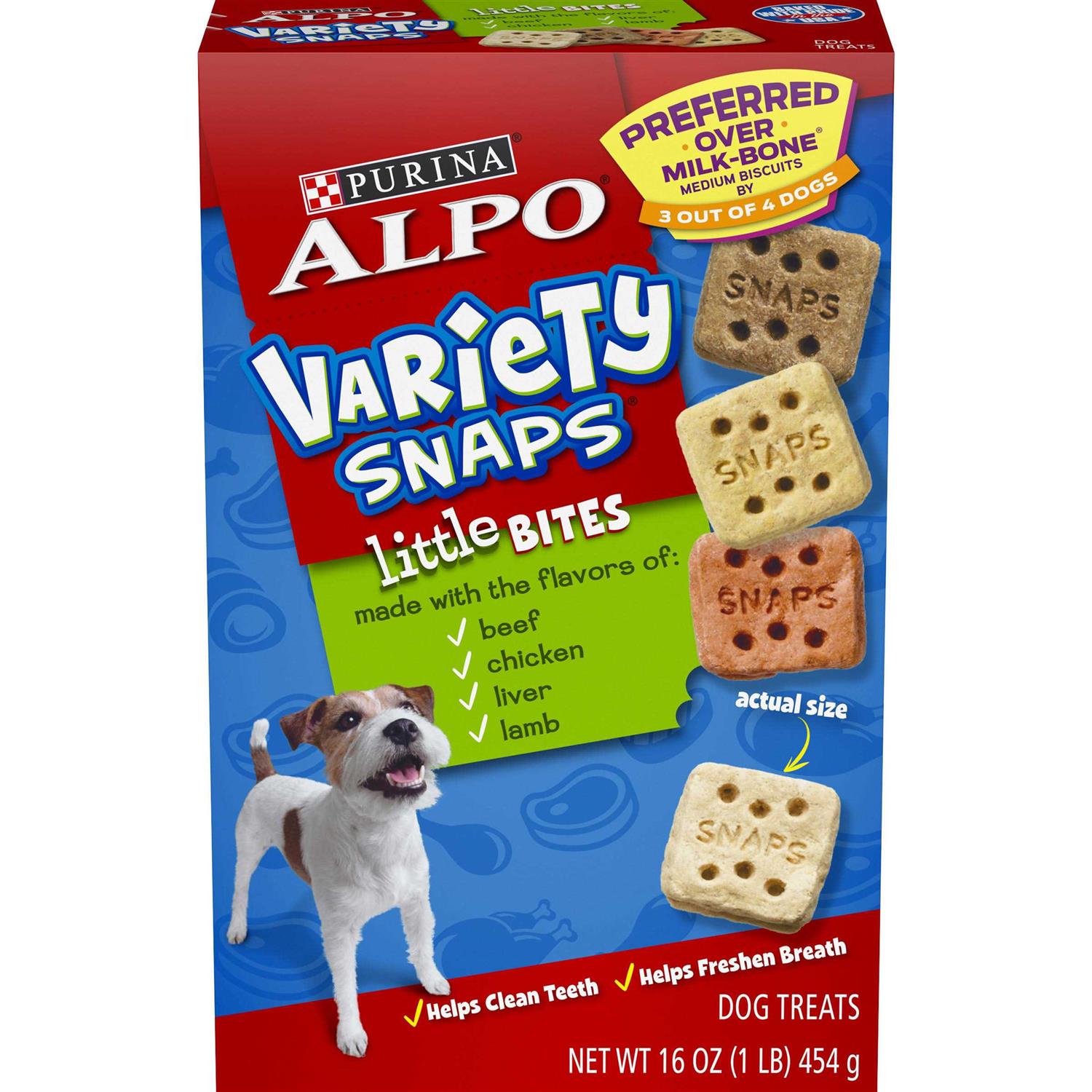 Purina Alpo Dog Treats Variety Snaps Little Bites Beef - Healthber